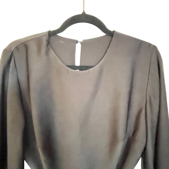 Black ASOS Design Long Sleeve Cut-Out Dress Size 8 - Picture 3 of 10